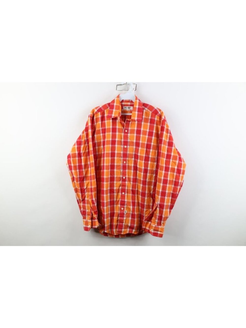 Vintage 80s 90s Yves Saint Laurent YSL Mens Medium Collared Button Shirt Plaid